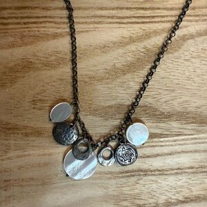 Silpada Mother of Pearl Silver Charm Necklace